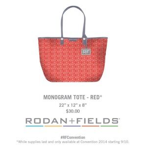 Rodan Fields Orange RF‎ Logo Tote Bag Shoulder Bag